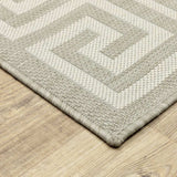 5' X 7' Gray and Ivory Stain Resistant Indoor Outdoor Area Rug - Homeroots - Flyclothing LLC