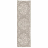 2' X 7' Gray and Ivory Oriental Stain Resistant Indoor Outdoor Area Rug - Homeroots - Flyclothing LLC