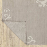 2' X 7' Gray and Ivory Oriental Stain Resistant Indoor Outdoor Area Rug - Homeroots - Flyclothing LLC