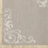 2' X 7' Gray and Ivory Oriental Stain Resistant Indoor Outdoor Area Rug - Homeroots - Flyclothing LLC