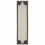 2' X 7' Beige and Black Stain Resistant Indoor Outdoor Area Rug - Homeroots - Flyclothing LLC