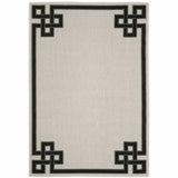 3' X 5' Beige and Black Stain Resistant Indoor Outdoor Area Rug - Homeroots - Flyclothing LLC