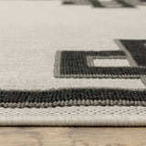 5' X 7' Beige and Black Stain Resistant Indoor Outdoor Area Rug - Homeroots - Flyclothing LLC