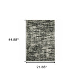 2' X 4' Beige and Black Abstract Stain Resistant Indoor Outdoor Area Rug - Homeroots - Flyclothing LLC