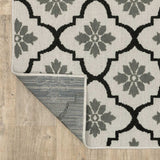 2' X 4' Beige and Black Geometric Stain Resistant Indoor Outdoor Area Rug - Homeroots - Flyclothing LLC