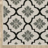 2' X 4' Beige and Black Geometric Stain Resistant Indoor Outdoor Area Rug - Homeroots - Flyclothing LLC