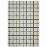 2' X 4' Blue and Beige Geometric Stain Resistant Indoor Outdoor Area Rug - Homeroots - Flyclothing LLC