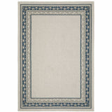 5' X 7' Blue and Beige Stain Resistant Indoor Outdoor Area Rug - Homeroots - Flyclothing LLC