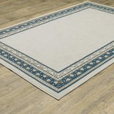 8' X 10' Blue and Beige Stain Resistant Indoor Outdoor Area Rug - Homeroots - Flyclothing LLC
