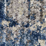 7' X 10' Blue and Gray Abstract Shag Power Loom Area Rug - Homeroots - Flyclothing LLC