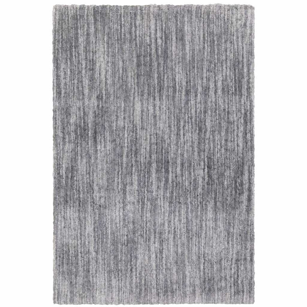 10' X 13' Grey Shag Power Loom Stain Resistant Area Rug - Homeroots - Flyclothing LLC
