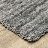 10' X 13' Grey Shag Power Loom Stain Resistant Area Rug - Homeroots - Flyclothing LLC