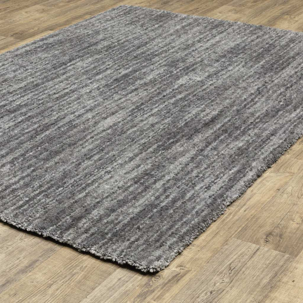 10' X 13' Grey Shag Power Loom Stain Resistant Area Rug - Homeroots - Flyclothing LLC