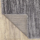 10' X 13' Grey Shag Power Loom Stain Resistant Area Rug - Homeroots - Flyclothing LLC