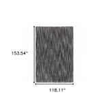 10' X 13' Charcoal Shag Power Loom Stain Resistant Area Rug - Homeroots - Flyclothing LLC