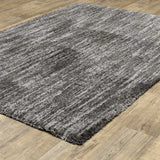 10' X 13' Charcoal Shag Power Loom Stain Resistant Area Rug - Homeroots - Flyclothing LLC