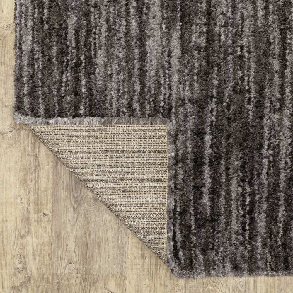10' X 13' Charcoal Shag Power Loom Stain Resistant Area Rug - Homeroots - Flyclothing LLC