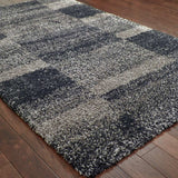 8' X 11' Gray Geometric Shag Power Loom Area Rug - Homeroots - Flyclothing LLC