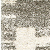 2' X 8' Gray And Ivory Geometric Shag Power Loom Runner Rug - Homeroots - Flyclothing LLC