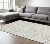 6' X 9' White And Grey Abstract Power Loom Stain Resistant Area Rug - Homeroots - Flyclothing LLC