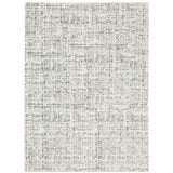 6' X 9' White And Grey Abstract Power Loom Stain Resistant Area Rug - Homeroots - Flyclothing LLC