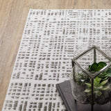 10' X 13' White And Grey Abstract Power Loom Stain Resistant Area Rug - Homeroots - Flyclothing LLC