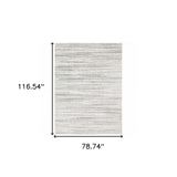 6' X 9' White And Grey Abstract Power Loom Stain Resistant Area Rug - Homeroots - Flyclothing LLC