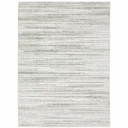 8' X 11' White And Grey Abstract Power Loom Stain Resistant Area Rug - Homeroots - Flyclothing LLC