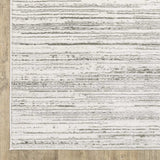 10' X 13' White And Grey Abstract Power Loom Stain Resistant Area Rug - Homeroots - Flyclothing LLC