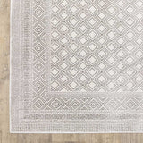 5' X 8' White And Grey Oriental Power Loom Stain Resistant Area Rug - Homeroots - Flyclothing LLC