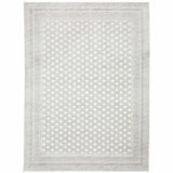 10' X 13' White And Grey Oriental Power Loom Stain Resistant Area Rug - Homeroots - Flyclothing LLC