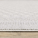 10' X 13' White And Grey Oriental Power Loom Stain Resistant Area Rug - Homeroots - Flyclothing LLC