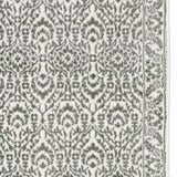 2' X 8' Grey And White Floral Power Loom Stain Resistant Runner Rug - Homeroots - Flyclothing LLC