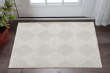 3' X 5' Grey And White Geometric Power Loom Stain Resistant Area Rug - Homeroots - Flyclothing LLC