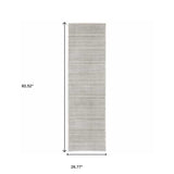 2' X 8' White And Grey Geometric Power Loom Stain Resistant Runner Rug - Homeroots - Flyclothing LLC