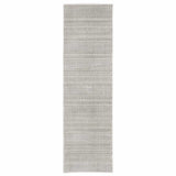 2' X 8' White And Grey Geometric Power Loom Stain Resistant Runner Rug - Homeroots - Flyclothing LLC