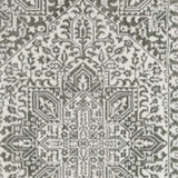 2' X 8' Grey And White Oriental Power Loom Stain Resistant Runner Rug - Homeroots - Flyclothing LLC
