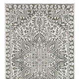 2' X 8' Grey And White Oriental Power Loom Stain Resistant Runner Rug - Homeroots - Flyclothing LLC