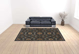 10' X 13' Blue Red Ivory And Gold Oriental Power Loom Stain Resistant Area Rug With Fringe - Homeroots - Flyclothing LLC