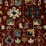 6' X 9' Red Blue Gold And Ivory Oriental Power Loom Stain Resistant Area Rug With Fringe - Homeroots - Flyclothing LLC
