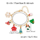 18K Gold-Plated Resin Christmas Theme Bracelet - Trendsi - Flyclothing LLC