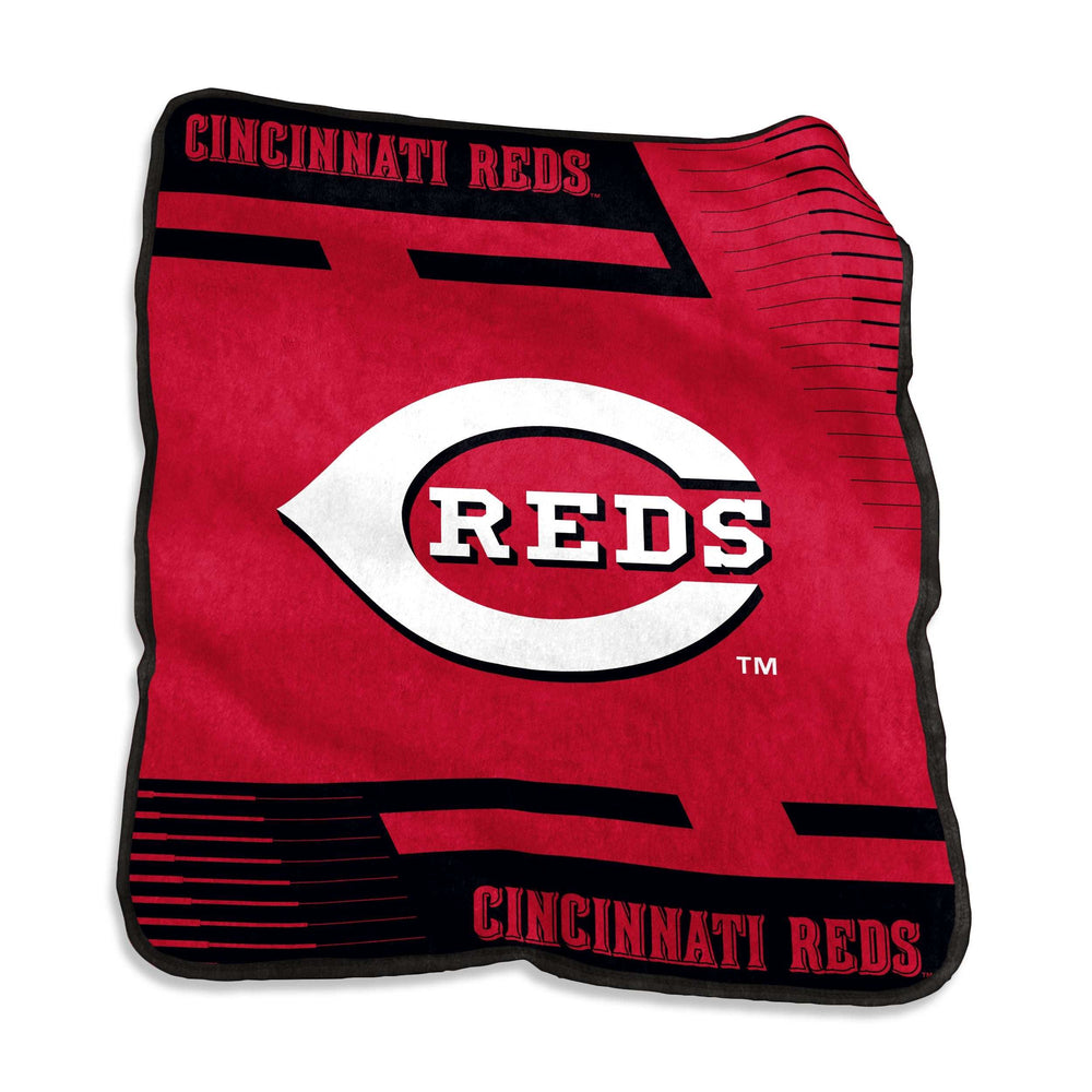 Cincinnati Reds Raschel Double Stripe Throw - Logo Brands - Flyclothing LLC