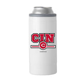 Cincinnati Reds Letterman 12 oz Slim Can Coolie - Logo Brands - Flyclothing LLC