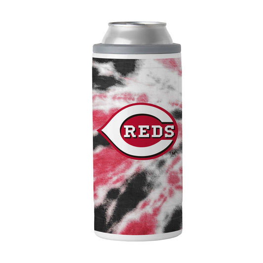 Cincinnati Reds 12oz Tie Dye Slim Can Coolie - Logo Brands - Flyclothing LLC