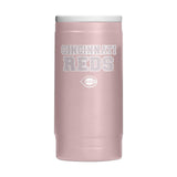 Cincinnati Reds Stencil Powder Coat Slim Can Coolie - Logo Brands - Flyclothing LLC