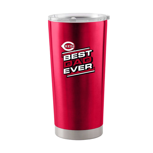 Cincinnati Reds 20oz Best Dad Ever Double Wall Stainless Tumbler - Logo Brands - Flyclothing LLC