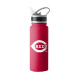 Cincinnati Reds 25oz Stainless Single Wall Flip Top Bottle - Logo Brands - Flyclothing LLC