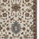 2' X 8' Beige Rust Red Blue Gold And Grey Oriental Power Loom Stain Resistant Runner Rug With Fringe - Homeroots - Flyclothing LLC