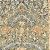 8' Blue and Orange Oriental Hand Tufted Runner Rug - Homeroots - Flyclothing LLC
