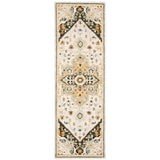 8' Ivory and Black Oriental Handmade Runner Rug - Homeroots - Flyclothing LLC